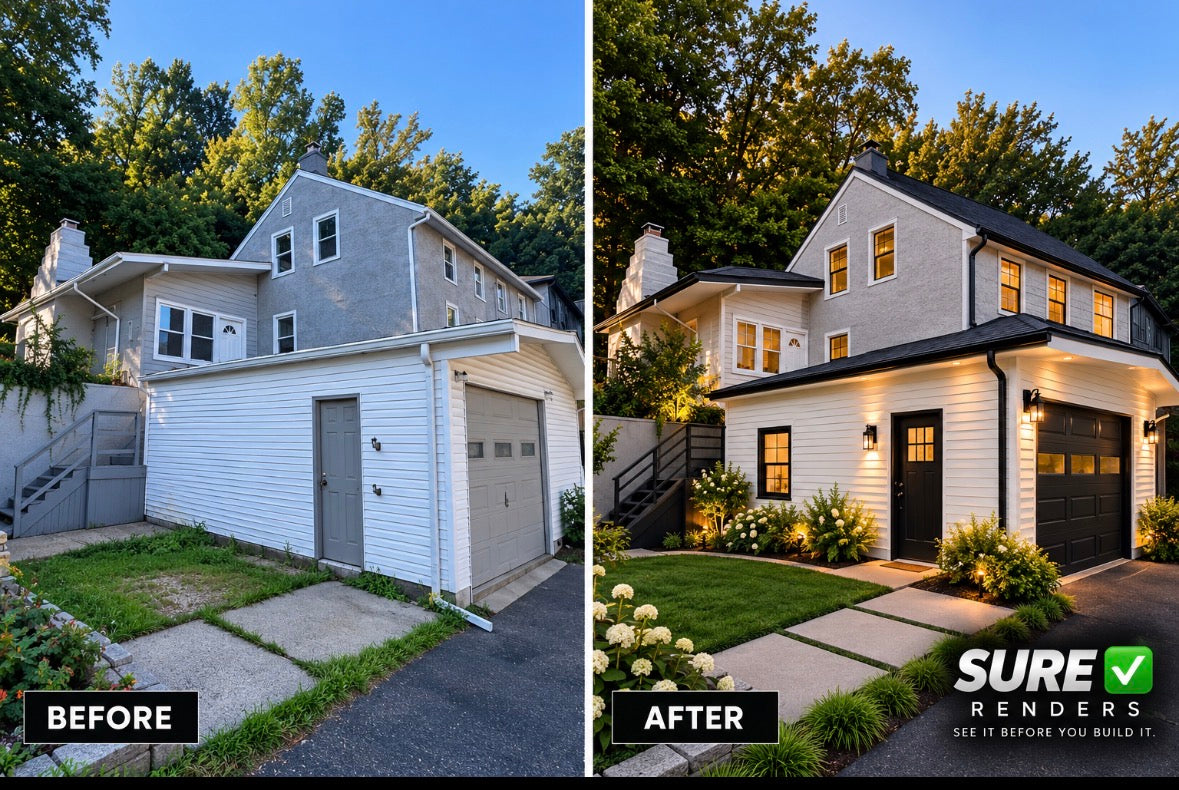 Before And After Rendering