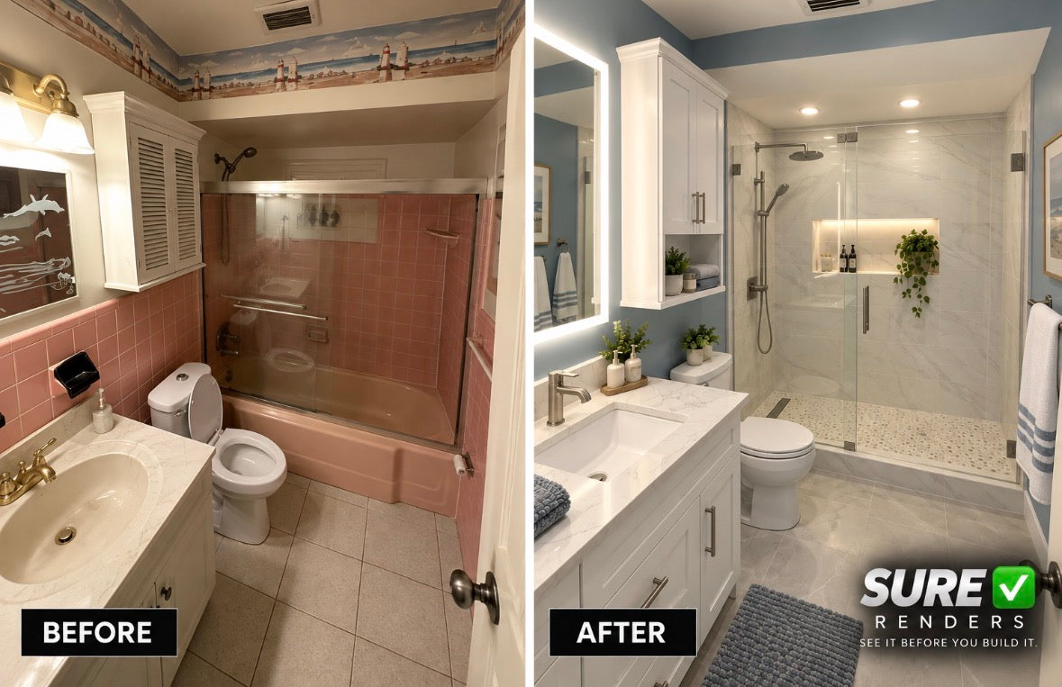 Before And After Rendering