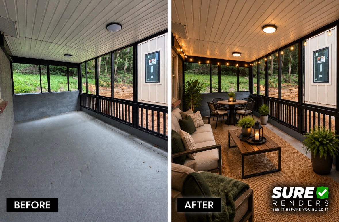 Before And After Rendering